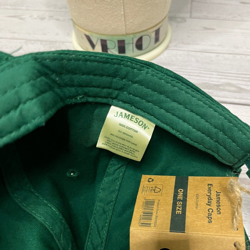 Jameson Irish Whiskey Everyday Cap Green Cotton Embroidered Hat NWT - Picture 9 of 10